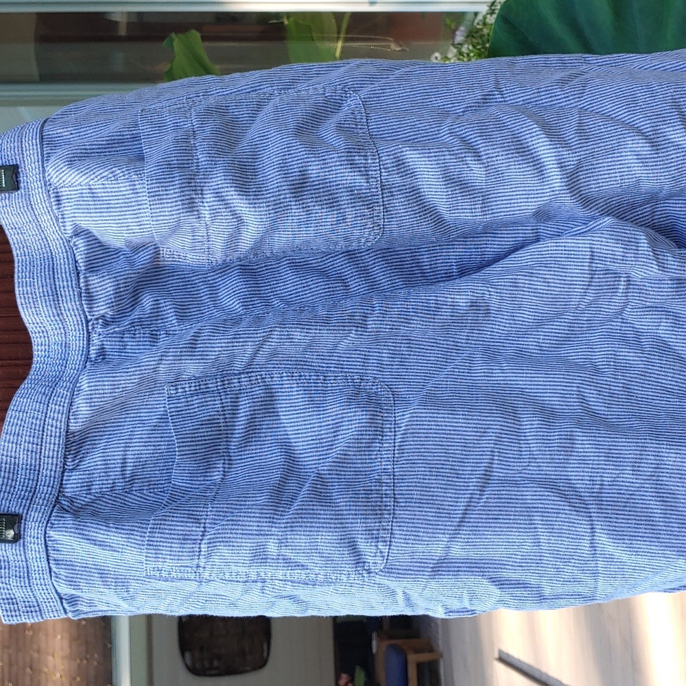 Talbots Linen Blue and White Lounge Pants with Pockets! - Picture 4 of 9